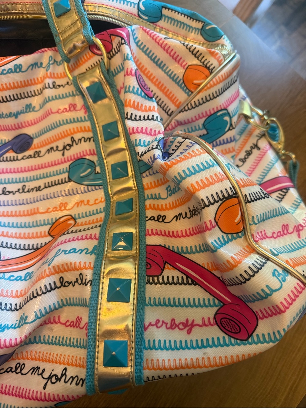 Betseyville by Betsey Johnson “Call Me” duffel bag - Picture 9 of 12